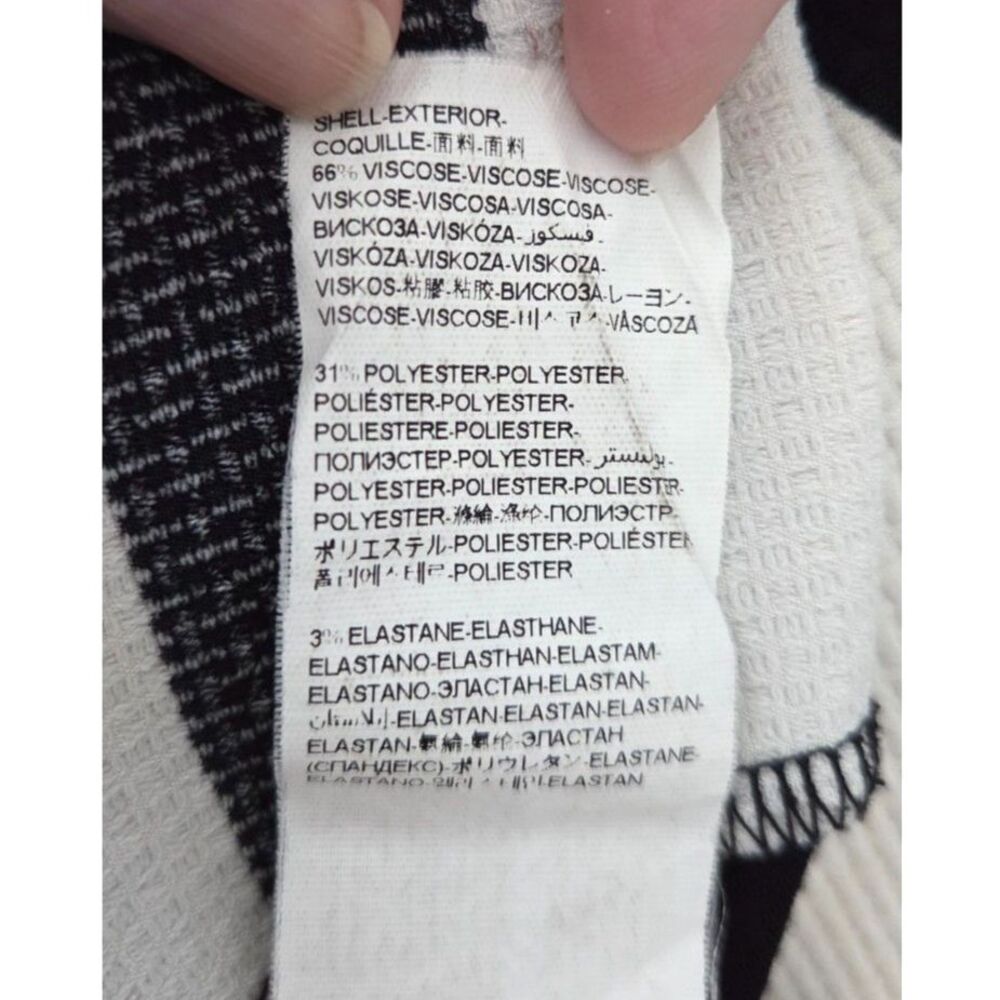 A Desigual by M Christian Lacroix BLK WHT Geometric Print Long Sleeve Top S - Picture 8 of 8